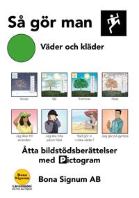 Så gör man, tema väder och kläder, en bok med pictogram