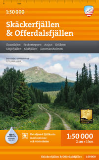 Produktbild för Skäckerfjällen & Offerdalsfjällen 1:50.000