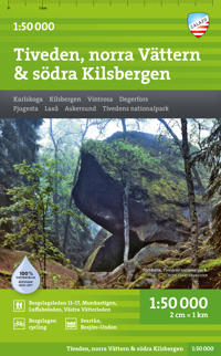 Bokomslag för Tiveden, norra Vättern & södra Kilsbergen 1:50.000