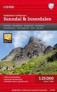 Høyfjellskart Trollheimen: Sunndal & Innerdalen