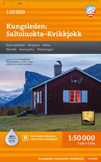 Kungsleden: Saltaluokta - Kvikkjokk Hiking Map
