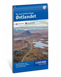 Car and tourist map of Eastern Norway (Ã?stlandet)