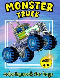 Monster Truck Coloring Book for Boys Ages 4-8