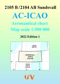 ACICAO 2105B/2104AB Sundsvall 2022 : Skala 1:500 000