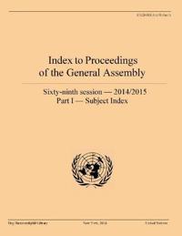 Index to Proceedings of the General Assembly 2014/2015: Part I - Subject Index