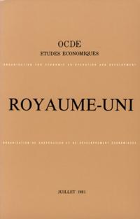 Etudes economiques de l'OCDE : Royaume-Uni 1981