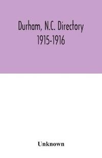 Bokomslag for "Durham, N.C. directory 1915-1916"