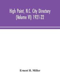 High Point, N.C. City Directory (Volume VI) 1921-22