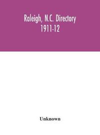 Bokomslag for "Raleigh, N.C. directory 1911-12"