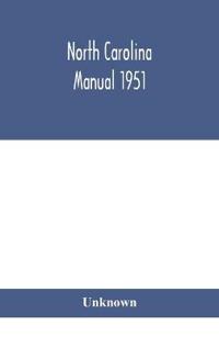 Bokomslag for "North Carolina manual 1951"