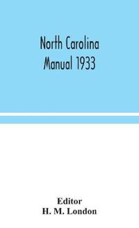 Bokomslag for "North Carolina Manual 1933"