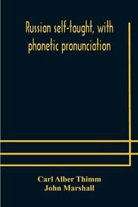 Bokomslag for "Russian Self-Taught, With Phonetic Pronunciation"