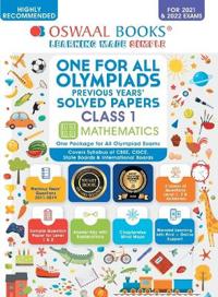 One for All Olympiad Previous Years Solved Papers, Class-1 Mathematics Book (for 2022 Exam)