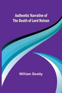Kirjan kansi "Authentic Narrative of the Death of Lord Nelson"