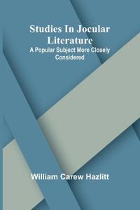 Studies in jocular literature