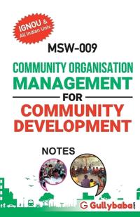 Msw-009 Community Organisation Management for Community Development