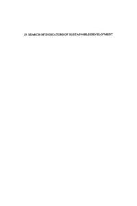In Search of Indicators of Sustainable Development