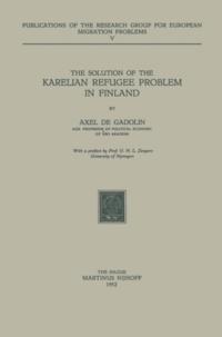 Solution of the Karelian Refugee Problem in Finland