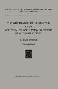 Importance of Emigration for the Solution of Population Problems in Western Europe