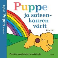 Kirjan kansi Opin Pupen kanssa - Puppe ja sateenkaaren värit