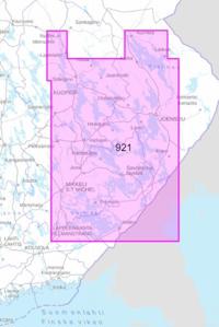 Yleiskartta 921 Vuoksen vesistö 1:250 000