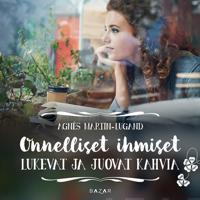 Onnelliset ihmiset lukevat ja juovat kahvia
