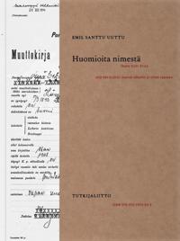Huomioita nimestä