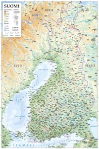 Tuotekuva ille Suomi seinäkartta