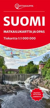 Tuotekuva ille Suomi matkailukartta ja opas 1:1 000 000