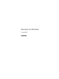 Directions of a Heartbeat: [ a poem ]