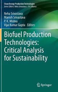 Biofuel Production Technologies: Critical Analysis for Sustainability