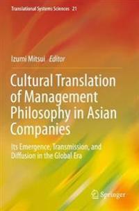 Bokomslag för "Cultural Translation of Management Philosophy in Asian Companies"