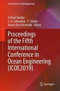 Kirjan kansi "Proceedings of the Fifth International Conference in Ocean Engineering (ICOE2019)"