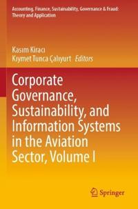 Kirjan kansi "Corporate Governance, Sustainability, and Information Systems in the Aviation Sector, Volume I"