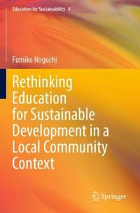 Kirjan kansi "Rethinking Education for Sustainable Development in a Local Community Context"