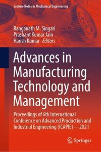Bokomslag for "Advances in Manufacturing Technology and Management"