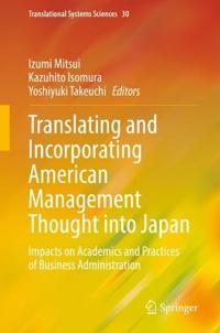 Bokomslag för "Translating and Incorporating American Management Thought into Japan"