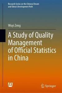 Kirjan kansi "A Study of Quality Management of Official Statistics in China"