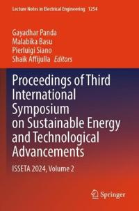 Proceedings of Third International Symposium on Sustainable Energy and Technological Advancements