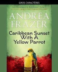 caribbean Sunset with a Yellow Parrot