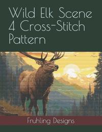 Wild Elk Scene 4 Cross-Stitch Pattern