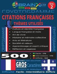 Cryptogrammes en français à thèmes variés VOL 2