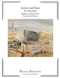 Anchor and Boats Cross Stitch Pattern - Eric Ravilious