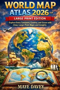 Davey, M: WORLD MAP ATLAS 2026 - LARGE PRINT EDITION