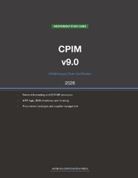 Bokomslag för "ASCM CPIM v9.0 Supply Chain Study Guide 2026"