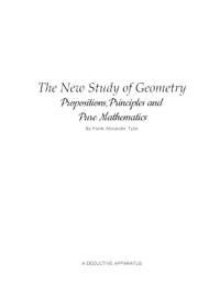 The New Study of Geometry