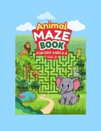 Animals Maze Book Ages 6-8 - Vol. 2