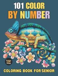 101 Large Print Color By Number Coloring Book For Senior