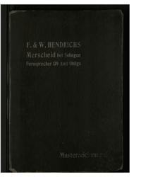 Hendrichs drop-forged scissor blanks catalogue