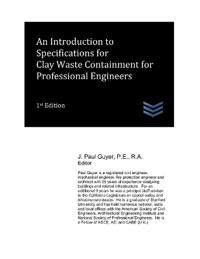 An Introduction to Specifications for Clay Waste Containment for Professional Engineers
